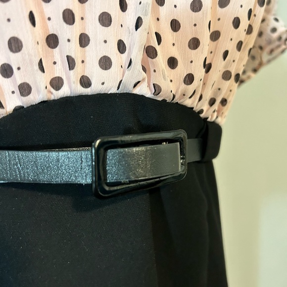 PRETTY IN PINK Sheer Polka Dot Midi Women's Sheath Dress 8P - Picture 9 of 11